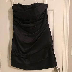Black strapless dress